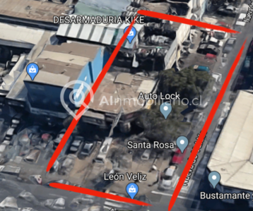 Imagen aérea que muestra la ubicación de la propiedad en venta en Santiago Diez de Julio, con fácil acceso a vías principales y cercana a comercios y servicios