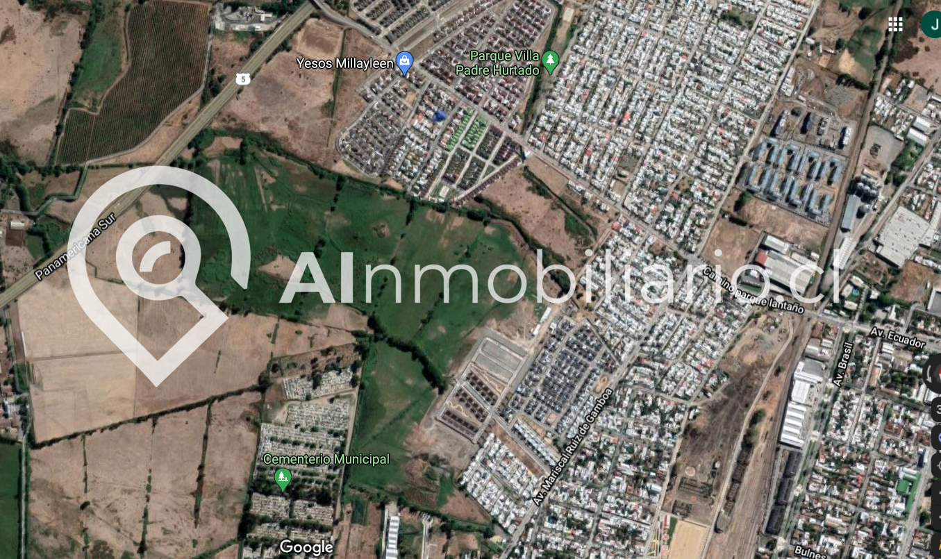 vista aérea de fundo san pedro ubicado en Chillán