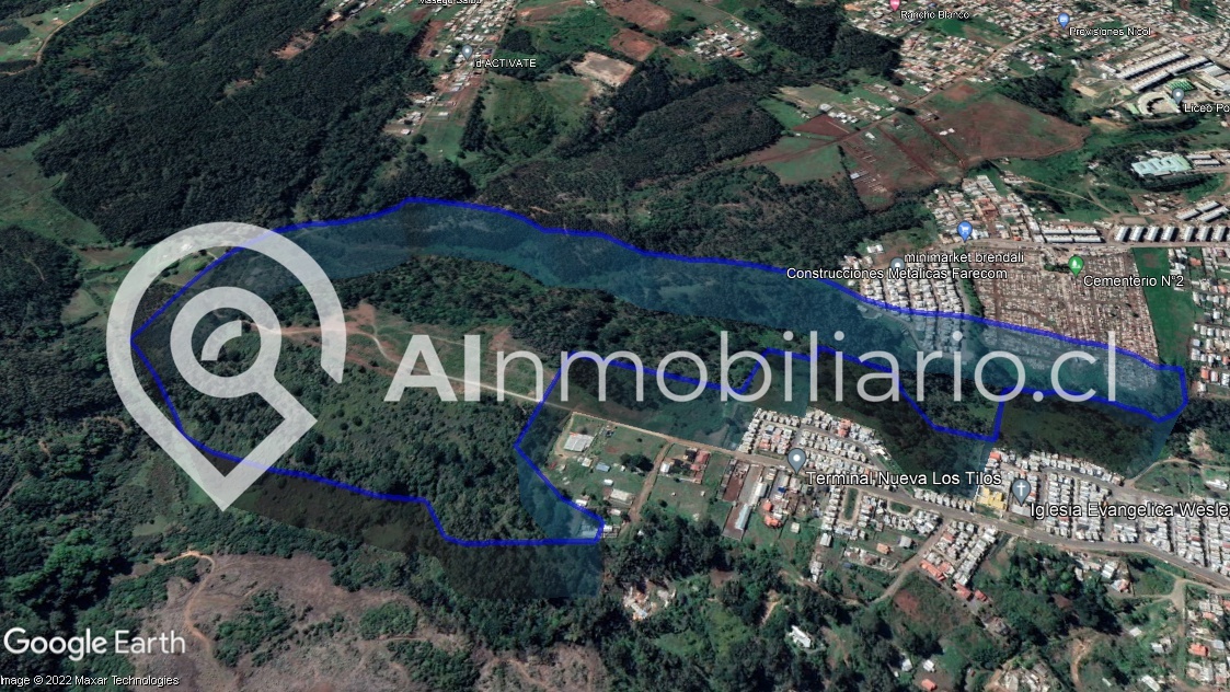 vista aérea de loteo en venta ubicado en La Junta con una superficie de 250.000 m2