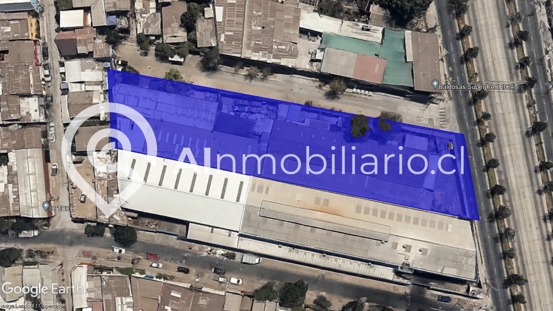 superfiie de la propiedad en venta ubicada en santa rosa comuna de san miguel