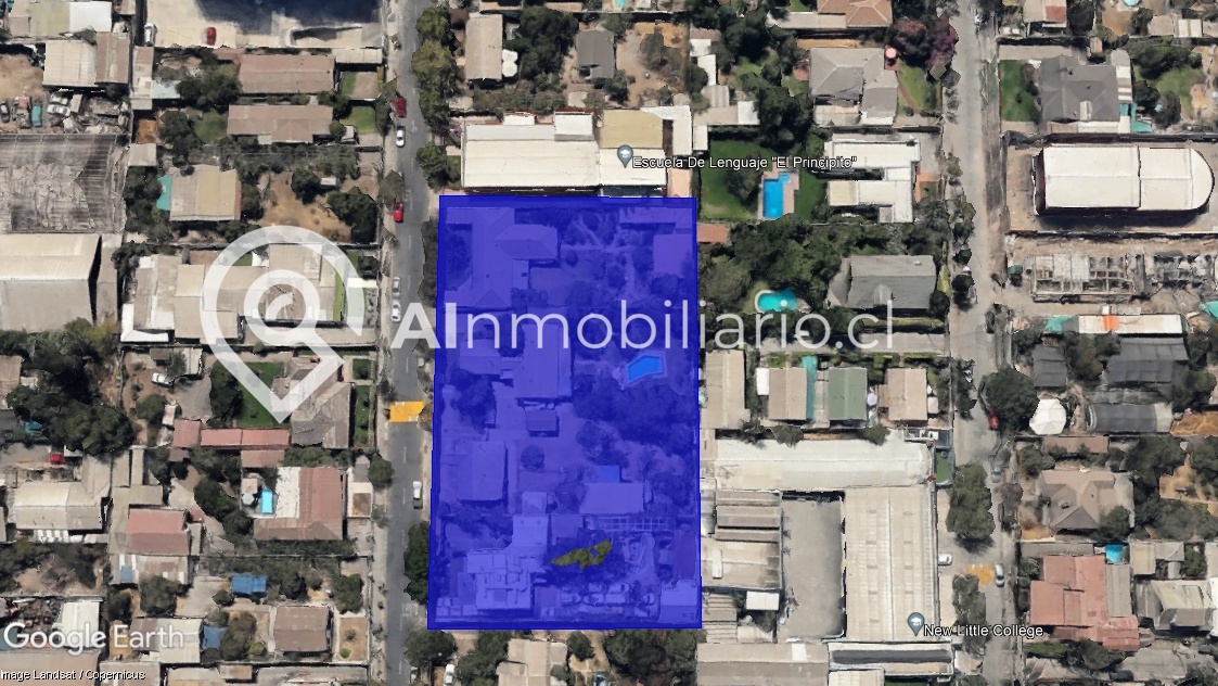 Vista aérea terreno en venta av Argentina comuna de La Florida