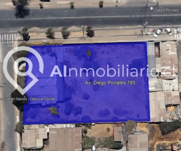 Vista aérea terreno en venta ubicado en Diego Portales comuna de La Florida