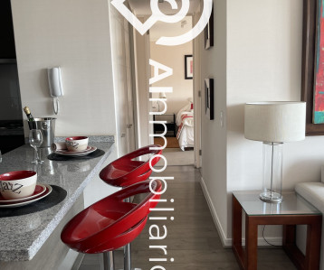 Vista del pasillo de los departamentos en la comuna de Independencia