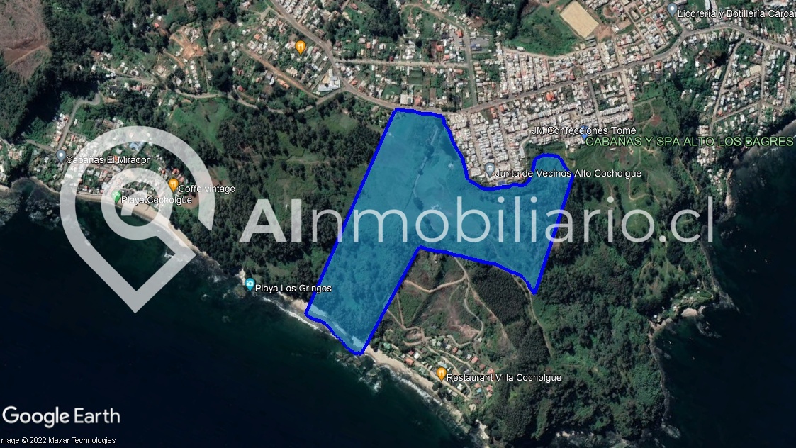 vista aérea de la superficie del terreno en venta pichicocholgue