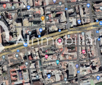 Mapa Santiago centro Alameda