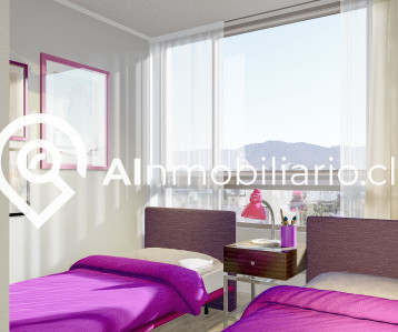 Vista al dormitorio ubicado en Curiñanca en a comuna de San Miguel