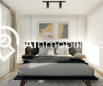 Vista del dormitorio del departamento ubicado en Fermín Vivaceta en la comuna de Independencia