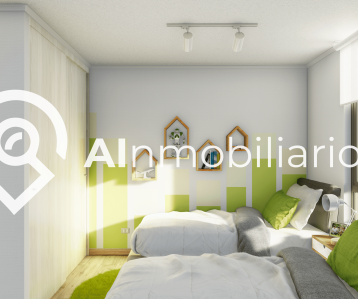 Vista del dormitorio para niños de los departaentos ubicados en Fermín Vivaceta