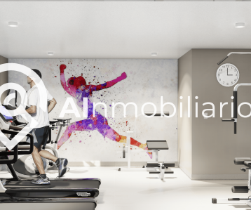 Vista del gimnasio departamento Fermín Vivaceta