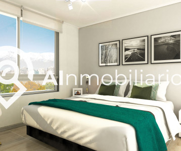 Dormitorio departamentos Inés de Suarez en la comuna de La Florida