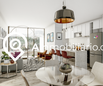 Vista del comedor departamentos ubicados en Recoleta