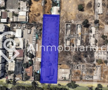 Imágen aéra que muestra el terreno en venta en La isterna en la calle Lo Espejo