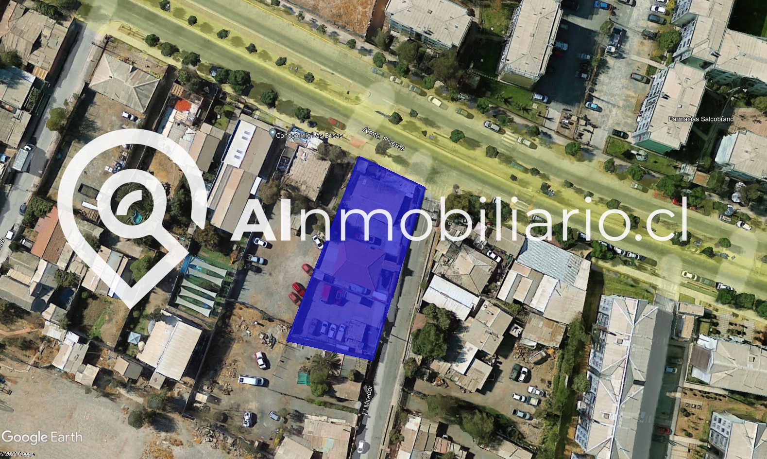 venta terreno san bernardo, almirante riveros ,vista aerea