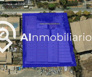 Imagen de la superficie de la propiedad en venta en Quilicura, con detalles de la distribución de la misma y su tamaño