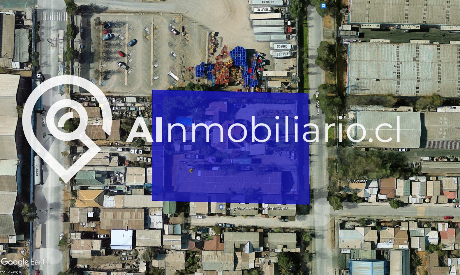 Imagen de la superficie del terreno de 3.216 m2 en venta en La Cisterna