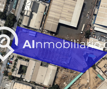 Imagen de la superficie de la propiedad en venta en Ojos del Salado, Quilicura, con detalles de la distribución de la misma y su tamaño