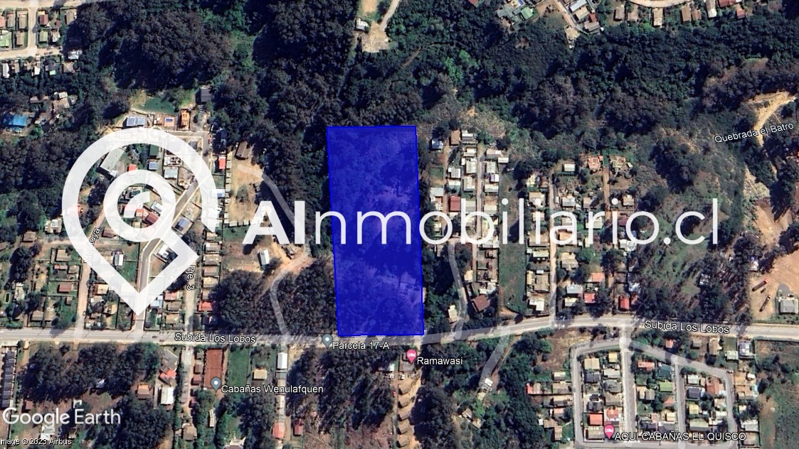 Imagen de la superficie del terreno en venta en Subida Los Lobos, El Quisco