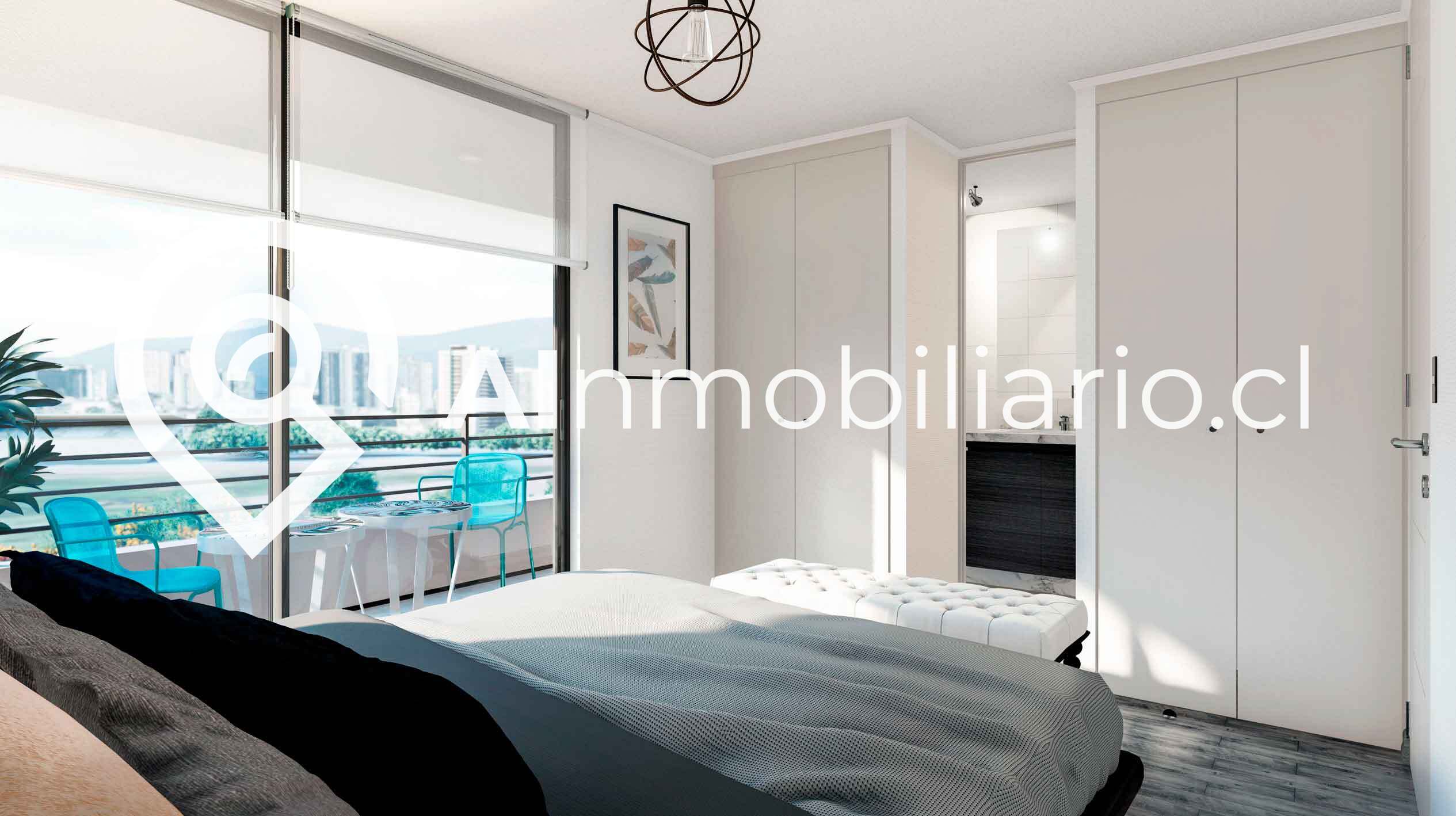 Fotografía del dormitorio principal del departamento en arriendo en David Arellano, comuna de Independencia