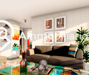 Imagen del amplio living del departamento en arriendo en David Arellano, comuna de Independencia