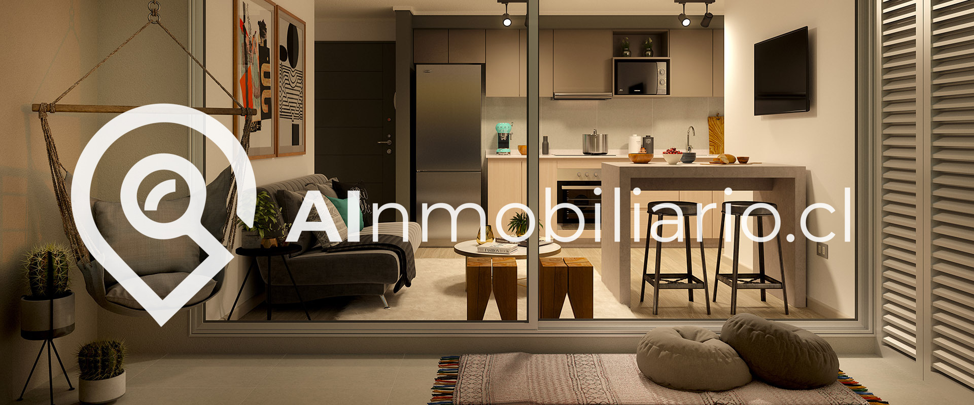 Espaciosa terraza con vistas en departamento en venta en Edificio Vicuña Mackenna, Ñuñoa